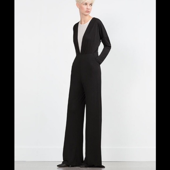 zara long sleeve jumpsuit